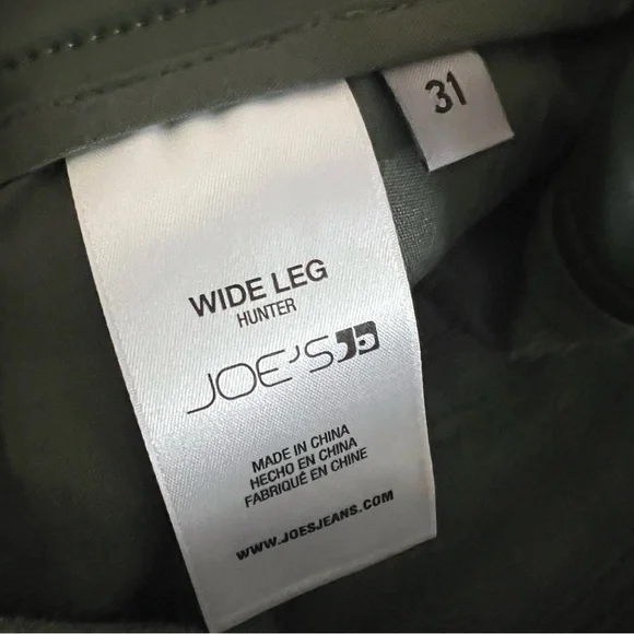 Joe’s jeans Faux leather wide leg high waist ankle jeans pants 31 Hunter Green - Picture 9 of 12